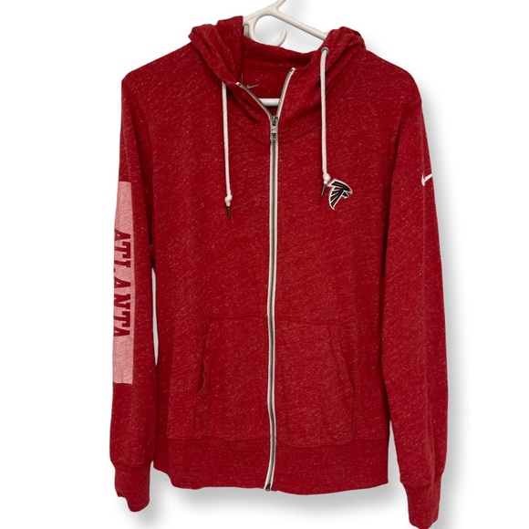 Atlanta Falcons Nike ❗️NFL Full Zip Jacket Hoodie Women’s Medium Heather Red - Picture 1 of 7
